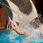 Swimming pool slide photo